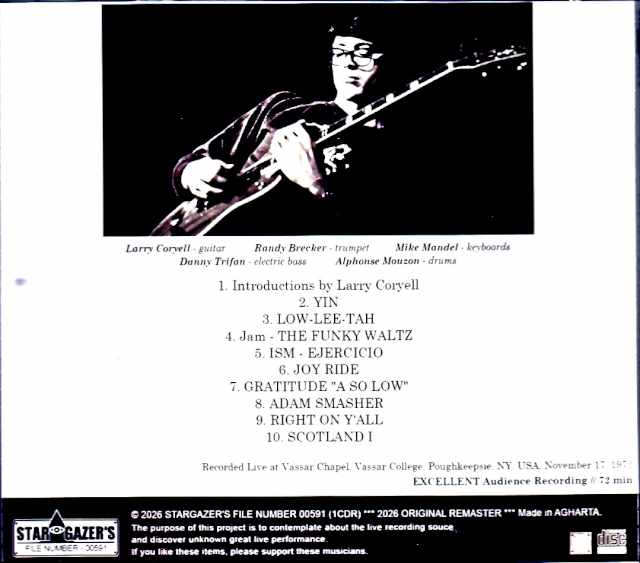 Larry Coryell / NY, USA / November 17, 1973 - Image 2