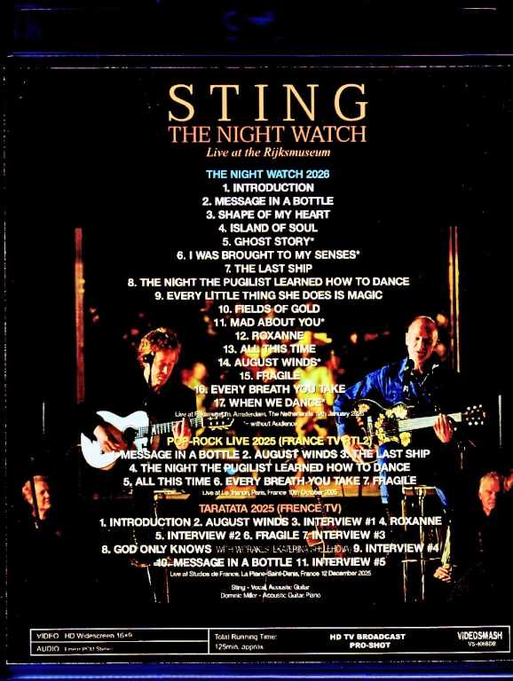 Sting / Netherlands 2026 Complete Multi-Cam Edition & more Blu-ray Version - Image 2