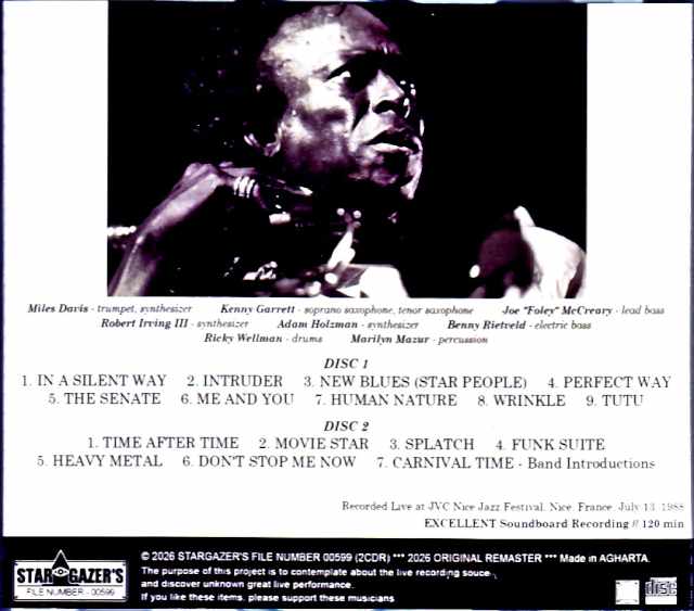 Miles Davis & Kenny Garrett / France / 07.13.1988 Complete FM Broadcast Edition Remastered - Image 2