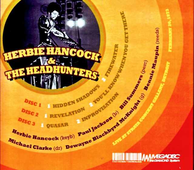 Herbie Hancock Headhunters / MI, USA 02.20.1973 Soundboard Edition - Image 2