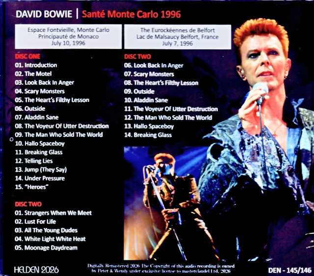 David Bowie / Toast in Monte Carlo France 1996 Complete & more - Image 2