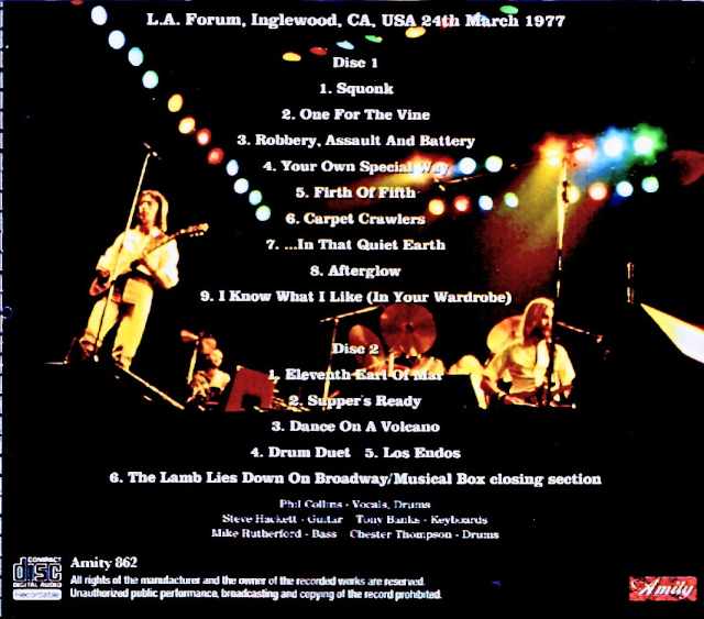 Genesis / CA, USA 03.24.1977 Complete Barry Goldstein Master Edition - Image 2