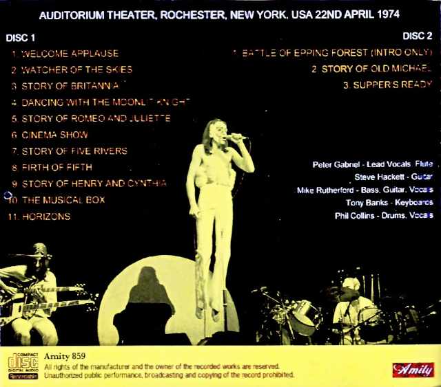 Genesis / NY, USA 04.22.1974 Complete Upgrade - Image 2