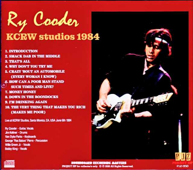 Ry Cooder / CA, USA 1984 Soundboard Edition - Image 2