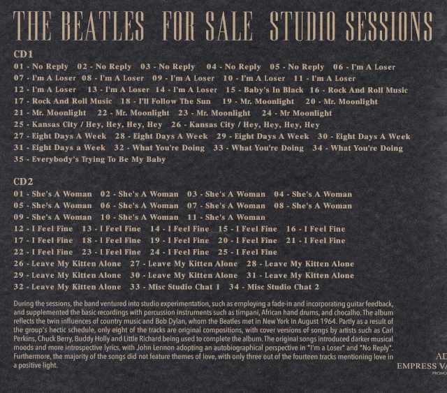 Beatles / Beatles Autumn: Beatles for Sale Studio Sessions New Remastered - Image 2