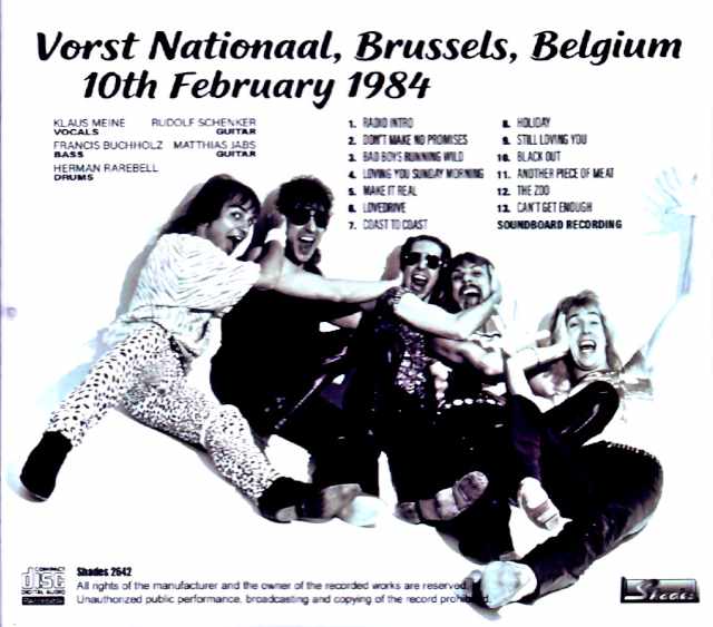 Scorpions / Belgium 02.10.1984 FM Broadcast Edition - Image 2