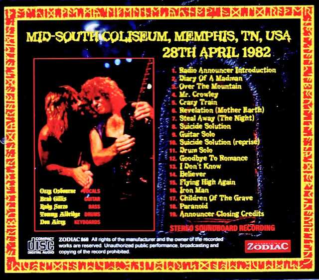 Ozzy Osbourne / TN, USA 04.28.1982 Complete Soundboard Edition - Image 2