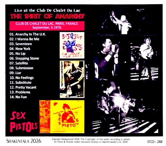Sex Pistols / Chalet du Lac Concert, France, May 9, 1976 (Remastered) - Image 2