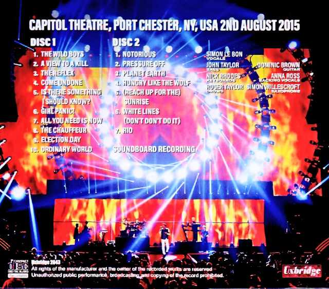 Duran Duran / NY, USA 08.02.2015 Complete Soundboard Edition - Image 2