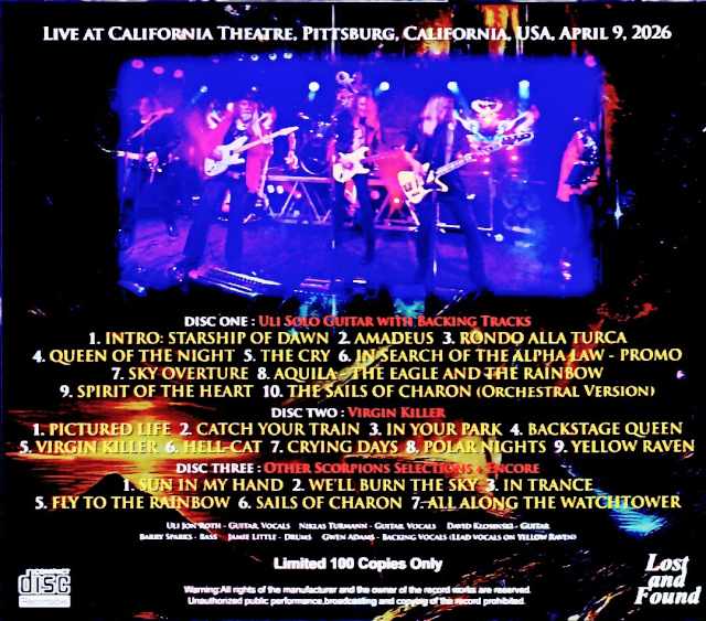 Uli Jon Roth / CA, USA 04.09.2026 Complete - Image 2