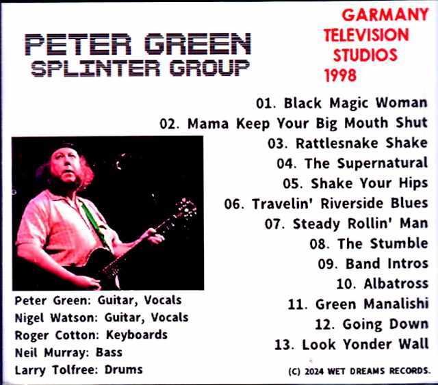Peter Green Splinter Group – Germany Television Studios 1998 - Image 2