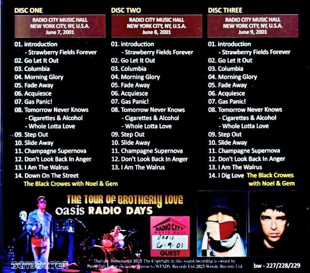 Oasis / Radio Days: Complete Recording of 3 Consecutive New York Concerts (NY, USA, 2001) - Image 2