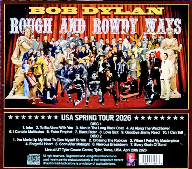 Bob Dylan / TX, USA 04.29.2026 Complete - Image 2