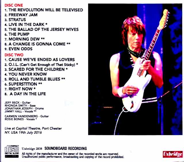Jeff Beck / NY, USA 07.19.2016 Complete Soundboard Edition - Image 2