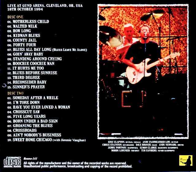 Eric Clapton / OH, USA 10.18.1994 Complete DAT Master Edition - Image 2