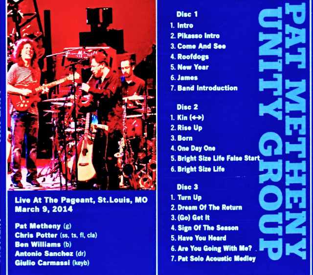 Pat Metheny Unity Group Chris Potter / MO, USA 03.09.2013 Complete - Image 2