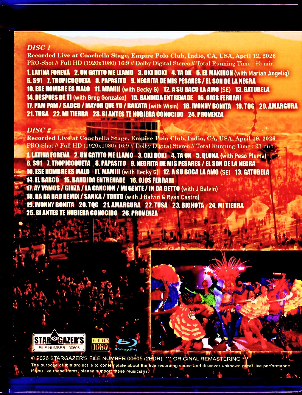 Karol G Karol G/CA,USA 2026 2Days Complete Broadcast Edition Blu-Ray Version - Image 2