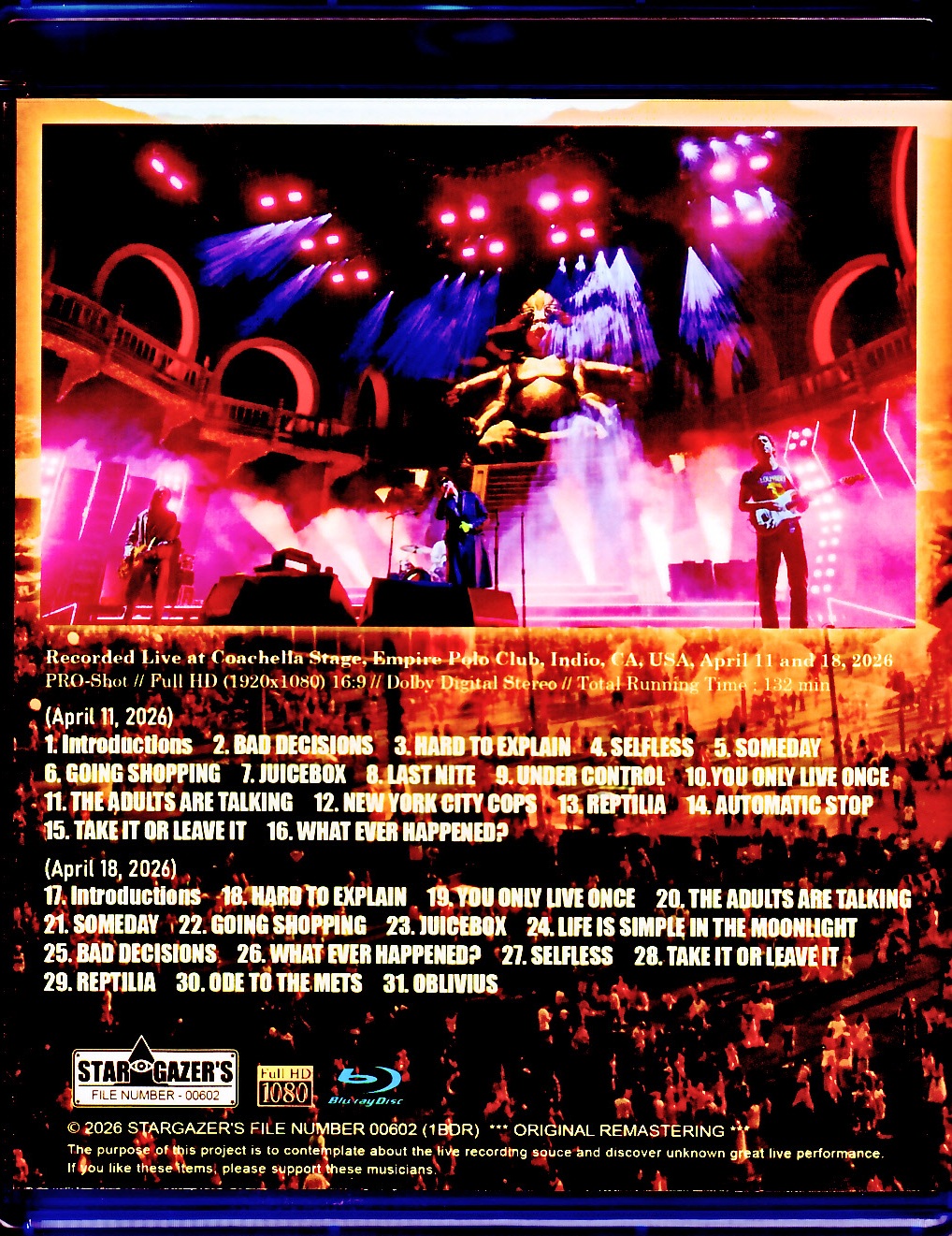 Strokes/CA,USA 2026 2Days Complete Broadcast Edition Blu-Ray Version - Image 2