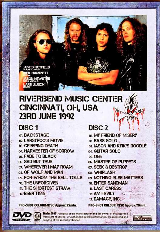Metallica / OH, USA 06.23.1992 Complete Multi-Cam Edition - Image 2