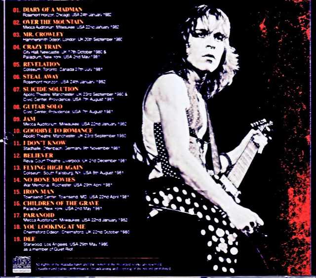Randy Rhoads / Best of Live Tapes 1980-1982 - Image 2