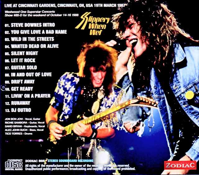 Bon Jovi / OH, USA 03.19.1987 FM Broadcast Edition - Image 2