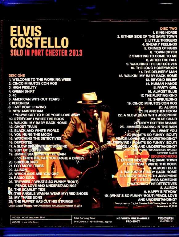 Elvis Costello / NY, USA 2013: 2-Day Complete Multi-Cam Edition & More (Blu-ray Version) - Image 2