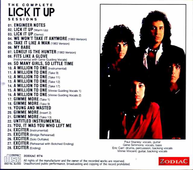 Kiss / Lick It Up Complete Sessions - Image 2