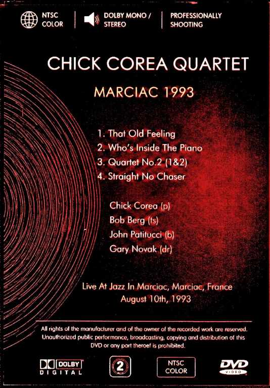 Chick Corea Quartet (with Bob Berg) / France, October 8, 1993 – Multi-Cam Edition - Image 2