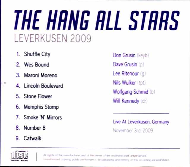 Hang All Stars (Don Grusin, Dave Grusin, Lee Ritenour) / Germany, March 11, 2009 – FM Broadcast Edition - Image 2