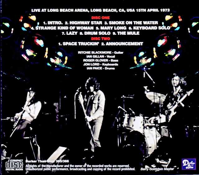 Deep Purple / CA, USA – April 15, 1973 – Barry Goldstein Master Edition - Image 2