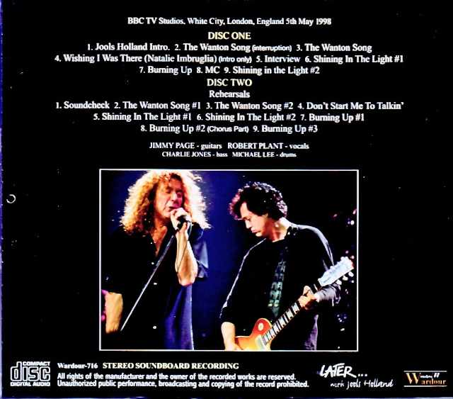 Jimmy Page & Robert Plant / BBC TV Studios, London, UK, 1998 - Image 2
