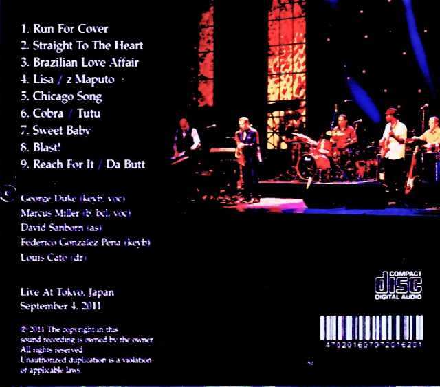 DMS (George Duke, Marcus Miller, David Sanborn) / Tokyo, Japan – September 4, 2011 - Image 2