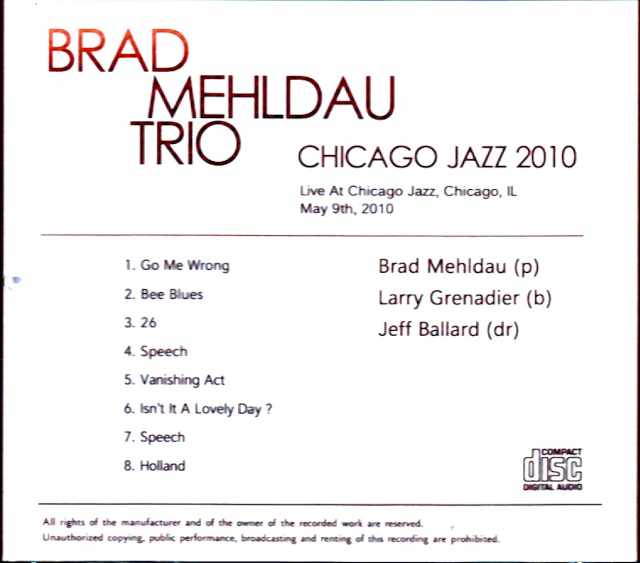 Brad Mehldau Trio / IL, USA – May 9, 2010 - Image 2