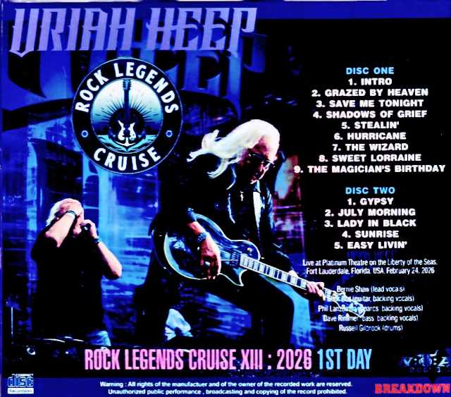 Uriah Heep / FL, USA – February 24, 2026 (Complete) - Image 2