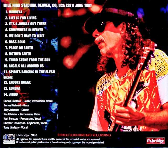 Santana / CO, USA – June 28, 1991 – Complete Soundboard Edition - Image 2