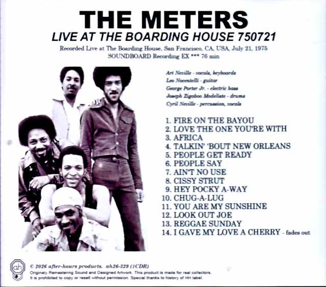 The Meters / CA, USA – July 21, 1975 (Soundboard Edition) - Image 2