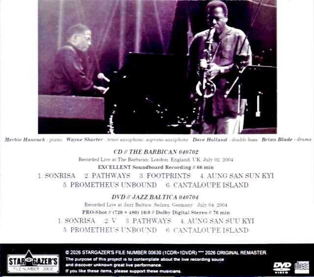 Herbie Hancock & Wayne Shorter / London, UK 2004 (FM Broadcast Edition & More) - Image 2