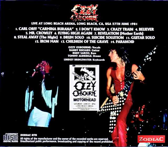 Ozzy Osbourne & Randy Rhoads / CA, USA – June 27, 1981 (Upgrade) - Image 2