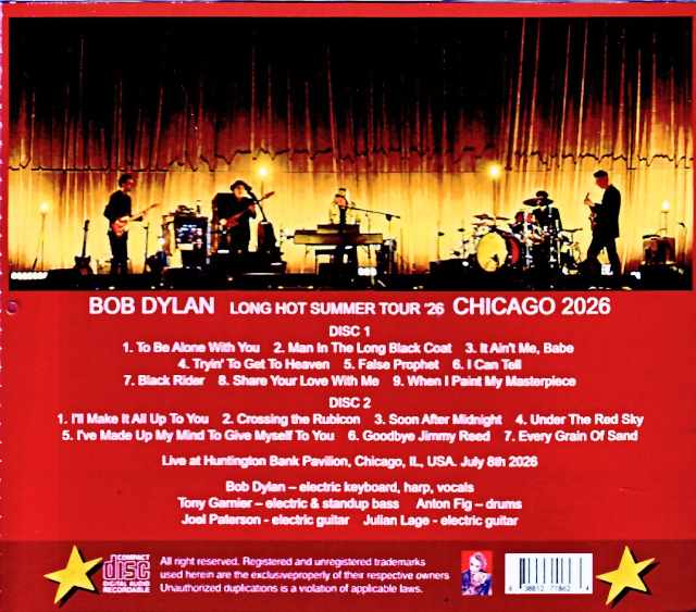 Bob Dylan & Julian Lage / IL, USA – July 8, 2026 (Complete) - Image 2