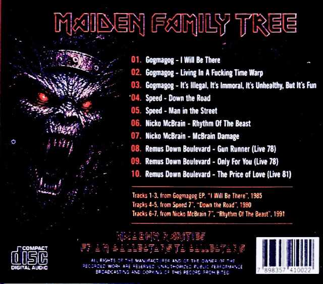 Various Artists (Gogmagog, Nicko McBrain, Remus Down Boulevard) / Iron Maiden Family Tree - Image 2