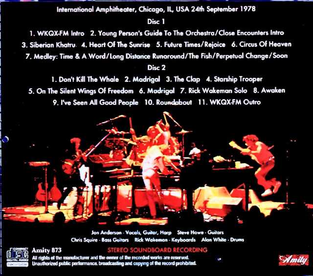 Yes / IL, USA – September 24, 1978 – Complete FM Broadcast Edition - Image 2