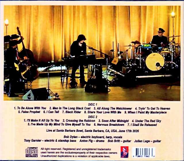 Bob Dylan & Julian Lage / CA, USA – June 17, 2026 (Complete) - Image 2