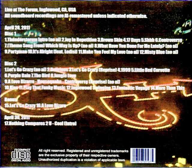 Prince / CA, USA – April 28, 2011 – Soundboard Edition (Remastered & More) - Image 2