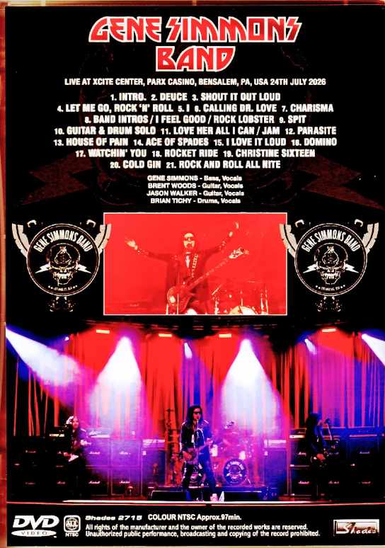 Gene Simmons Band – PA, USA – July 24, 2026 – Complete - Image 2