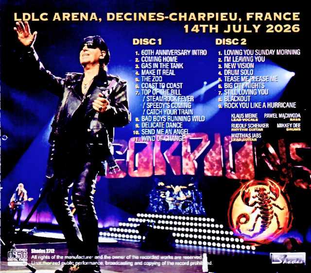 Scorpions / France 07.08.2026 Complete IEM Source Edition - Image 2