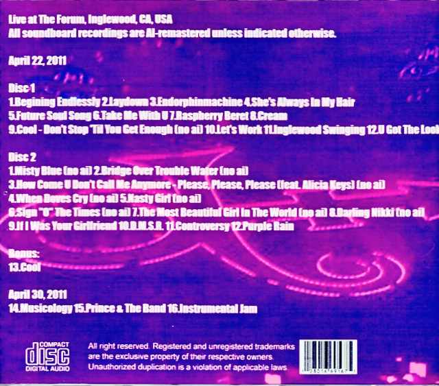 Prince / CA, USA – April 22, 2011 (Soundboard Edition, Remastered & More) - Image 2