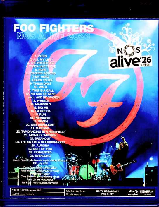 Foo Fighters/Portugal 07.10.2026 Complete Pro-Shot Edition Blu-Ray Version - Image 2