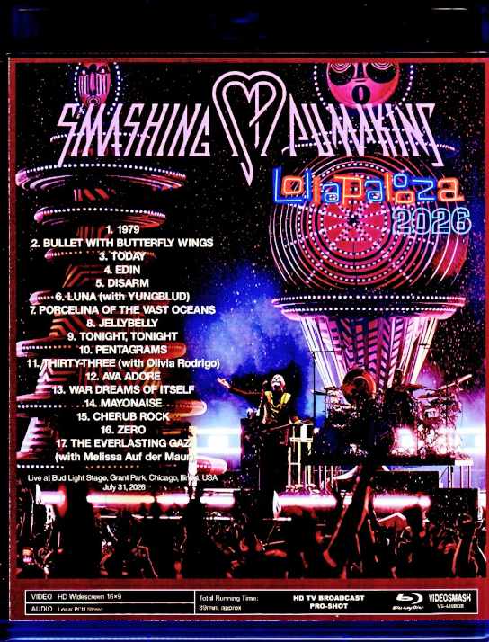 Smashing Pumpkins/IL,USA 07.31.2026 Complete Pro-Shot Edition Blu-Ray Version - Image 2