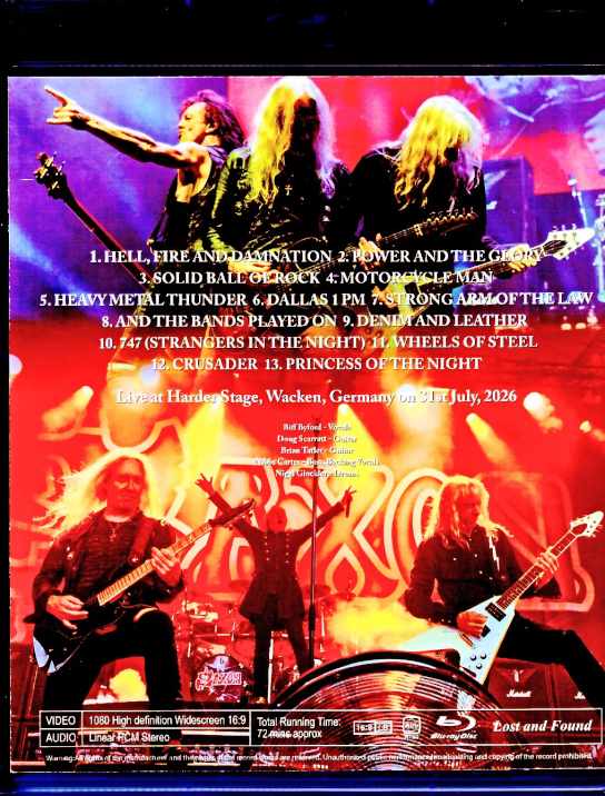 Saxon/Germany 2026 Complete Pro-Shot Edition Blu-Ray Version - Image 2
