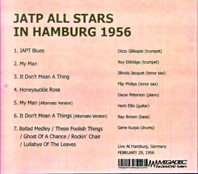 JATP All Stars Dizzy Gillespie, Oscar Peterson/Germany 1956 - Image 2